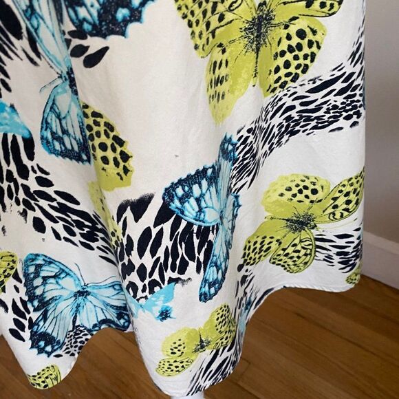 Nicole Max Casual Butterfly Pattern Summer Skirt SZ 10 - Picture 6 of 10